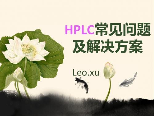 4HPLC图谱异常分析