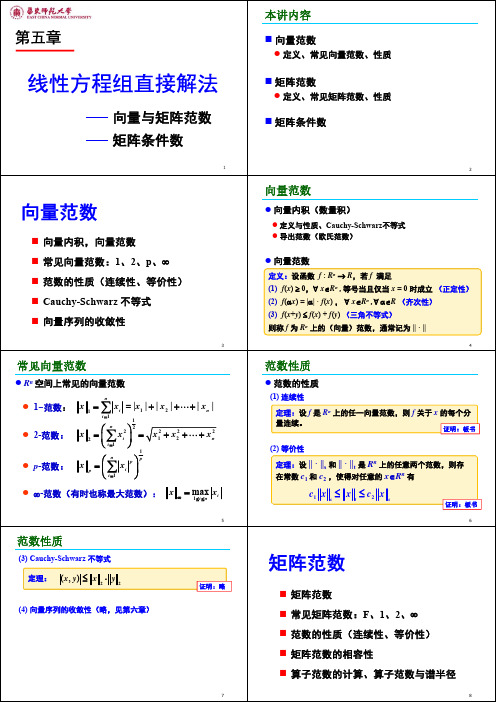 向量与矩阵范数矩阵条件数