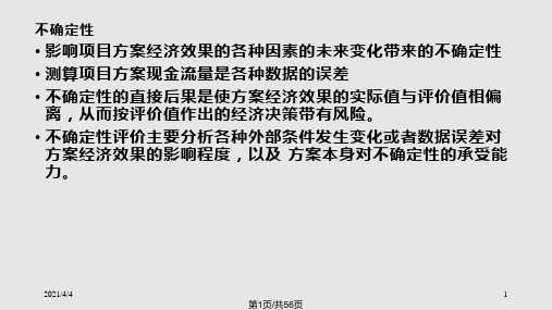 不确定性分析PPT教学课件