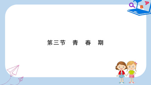 2019-2020版七年级生物下册 第四单元 生物圈中的人 第一章 人的由来 3 青春期训练课件 新人教版