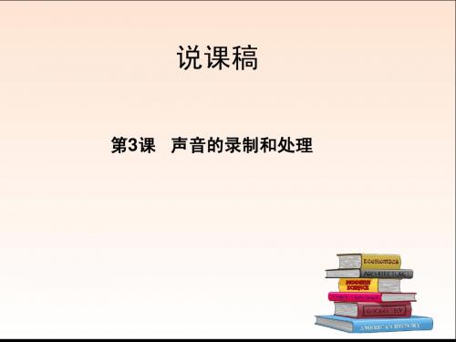 声音的录制和处理说课稿1