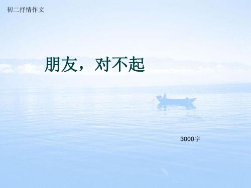 初二抒情作文《朋友,对不起》3000字(总13页PPT)