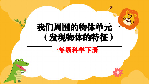 发现物体的特征(课件)一年级下册科学教科版