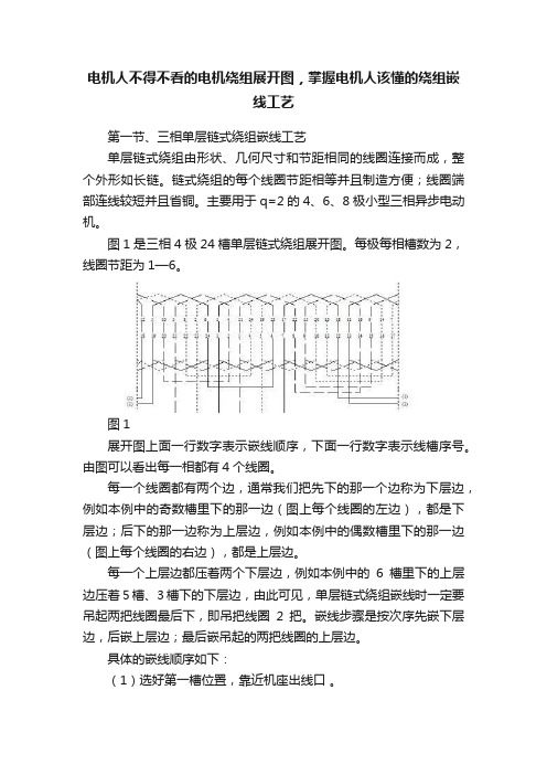 电机人不得不看的电机绕组展开图，掌握电机人该懂的绕组嵌线工艺