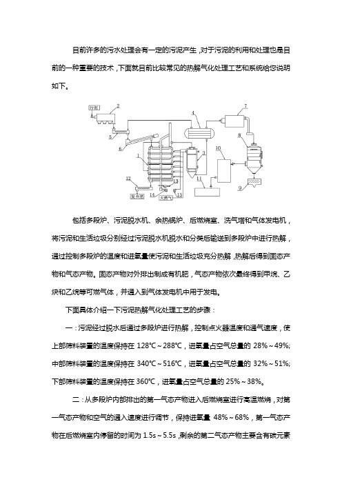 污泥热解气化焚烧技术处理系统