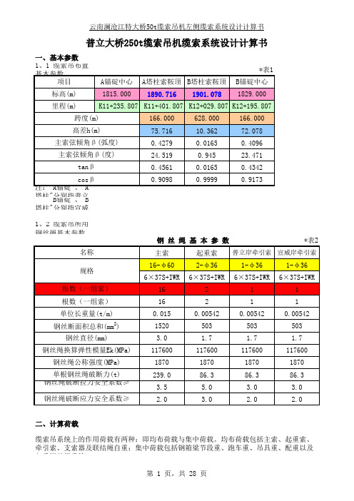 1 第一章 250t缆索吊机缆索系统计算(10.23)