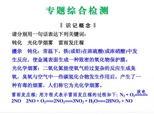 高一化学苏教版必修一专题归纳整合四