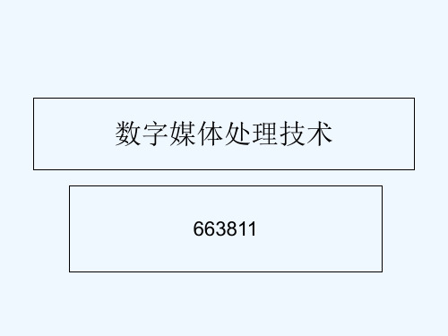 数字媒体处理技术概述 PPT