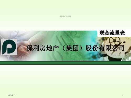 某地产集团现金流量表分析