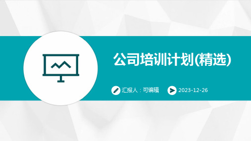 公司培训计划(精选)ppt