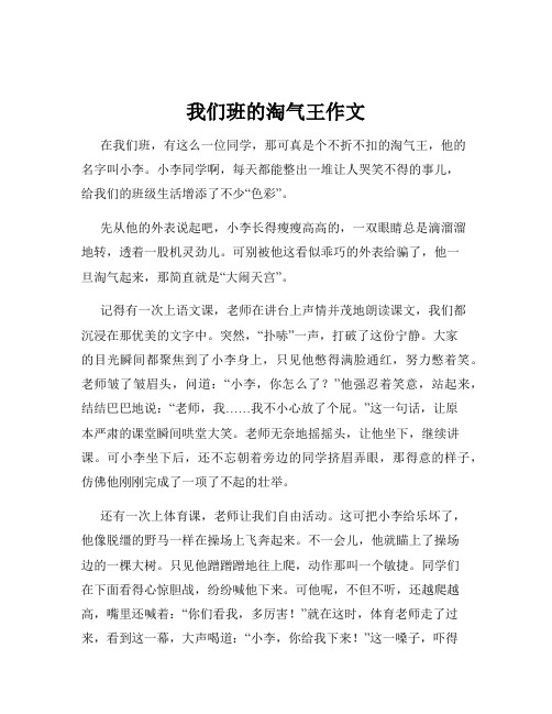 我们班的淘气王作文