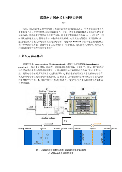 超级电容器电极材料研究进展