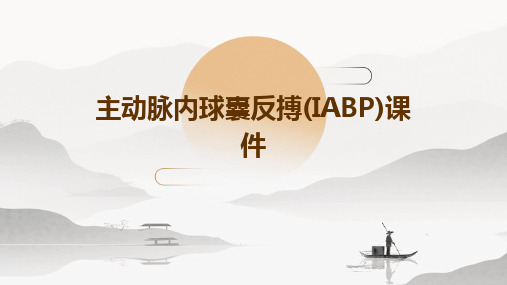 2024主动脉内球囊反搏(IABP)课件