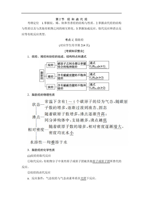 2019届一轮复习 鲁科版 11.2烃和卤代烃 教案