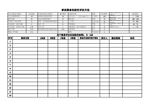 事故隐患评估表 (2)