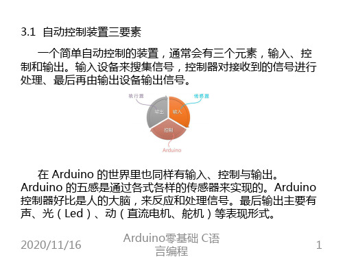 精品课件-Arduino零基础C语言编程-ch3-3.1  自动控制装置三要素