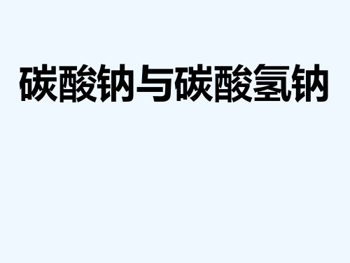 碳酸钠与碳酸氢钠 PPT课件