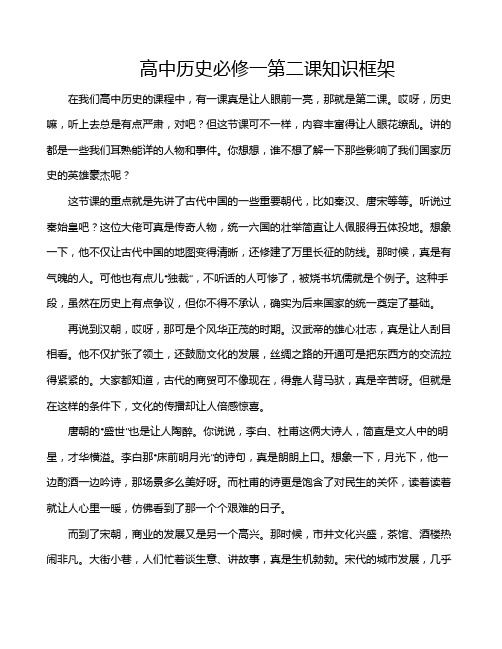 高中历史必修一第二课知识框架