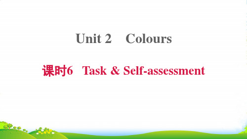 九年级英语上 Unit 2 Colours课时6 Task Self-assessmen