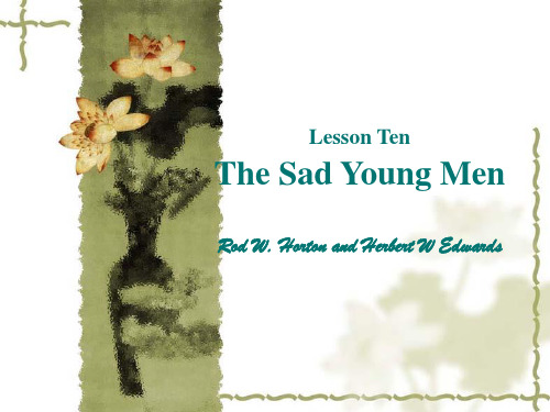 Lesson 10 The Sad Young Men