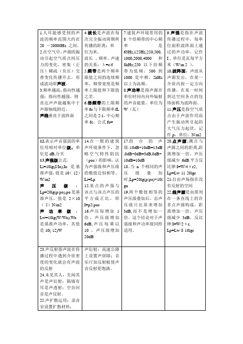 声学知识点