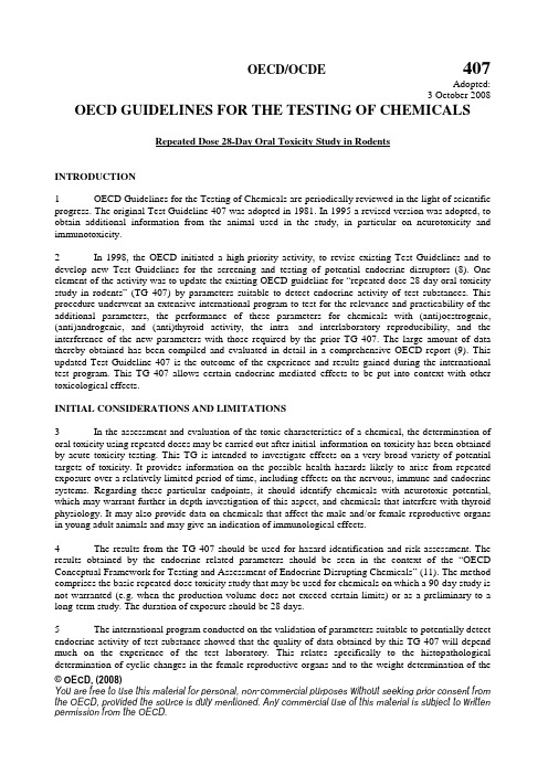 OECD407_Repeated Dose 28-day oral toxicity study in rodents_03102008