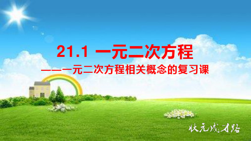 21.1一元二次方程概念复习 初中九年级数学教学课件PPT 人教版