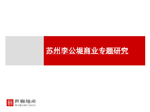 2015苏州李公堤商业专题研究