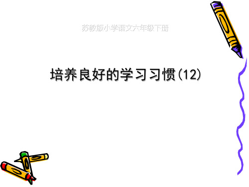 苏教版六年级语文下册《养良好的学习习惯(12)》优质课课件_8