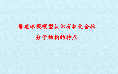 高三化学课件《搭建球棍模型认识有机化合物分子结构的特点》