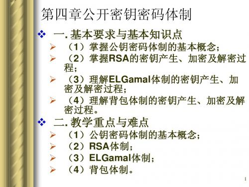 非对称密码体制-第四章网络09