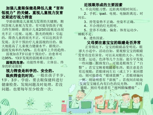 视力宣传单