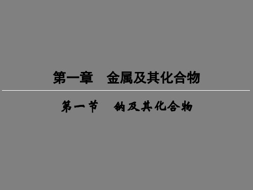 钠及其化合物知识点讲解PPT课件