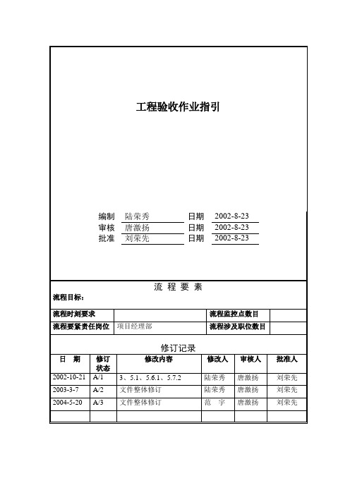 工程验收作业指引