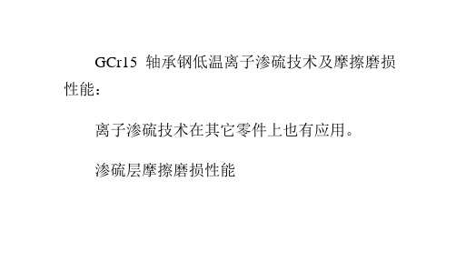 GCr15轴承钢低温离子渗硫技术及摩擦磨损性能