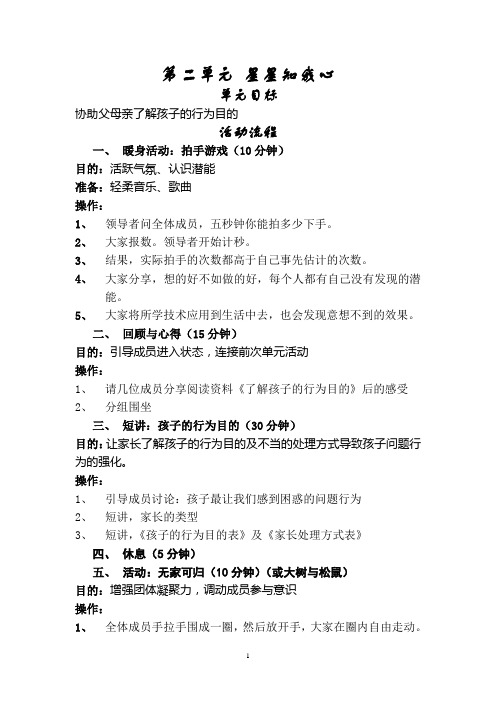 刘志强老师心理教育学《亲职教育导师手册》第二单元 星星知我心
