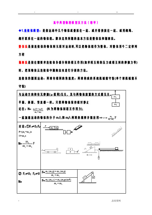 高中典型物理模型解题方法