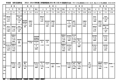 对外汉语专业综合课程表13-14(2)