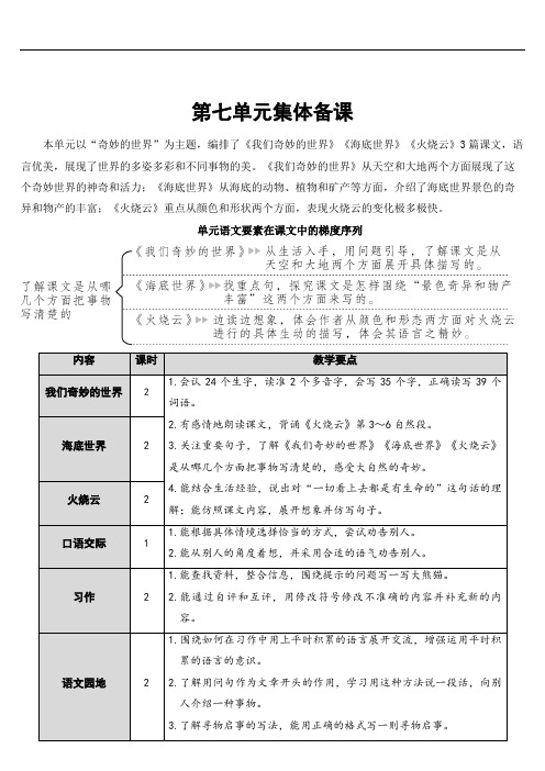 部编版小学语文三年级下册22 我们奇妙的世界【教案】