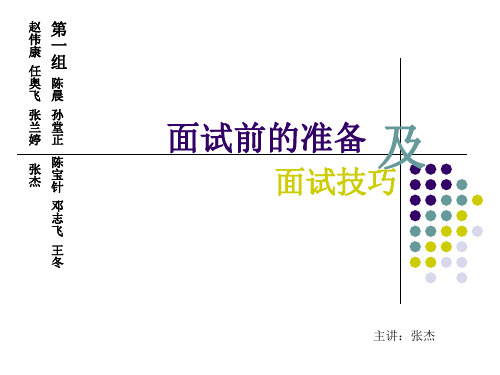 《面试前的准备及》PPT课件