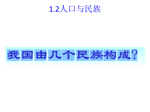 沪教版地理七年级上册  1.2人口和民族 (共22张PPT)