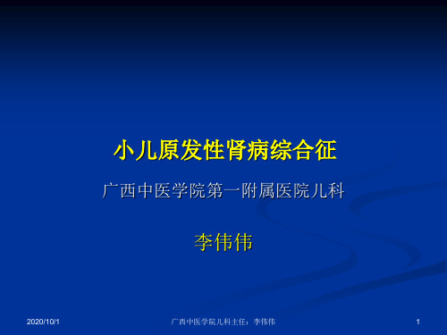 小儿肾病综合征中西医诊治PPT课件