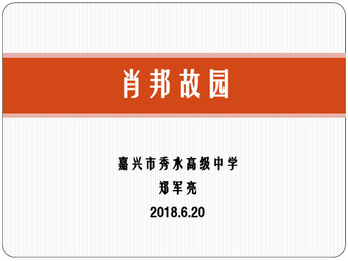 高中语文苏教课标版必修一《肖邦故园》郑军亮PPT课件 一等奖新名师优质课1