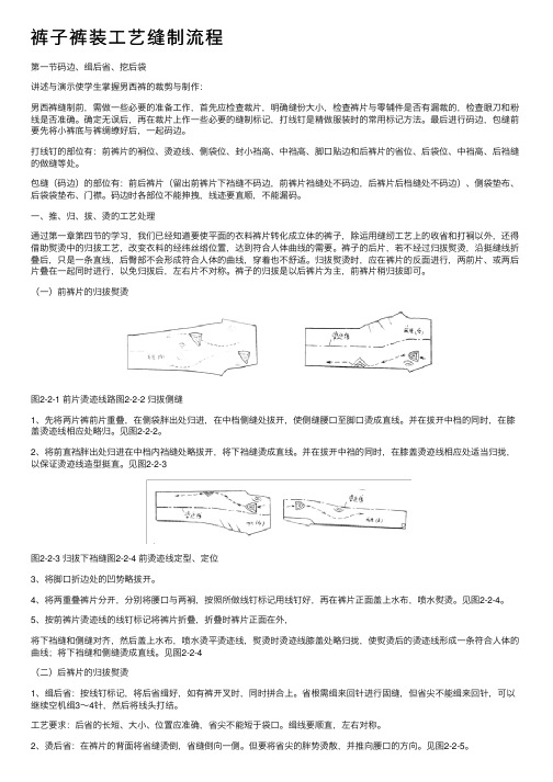 裤子裤装工艺缝制流程