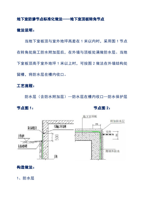 地下室防渗节点标准化做法——地下室顶板转角节点