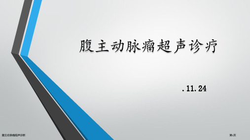 腹主动脉瘤超声诊断