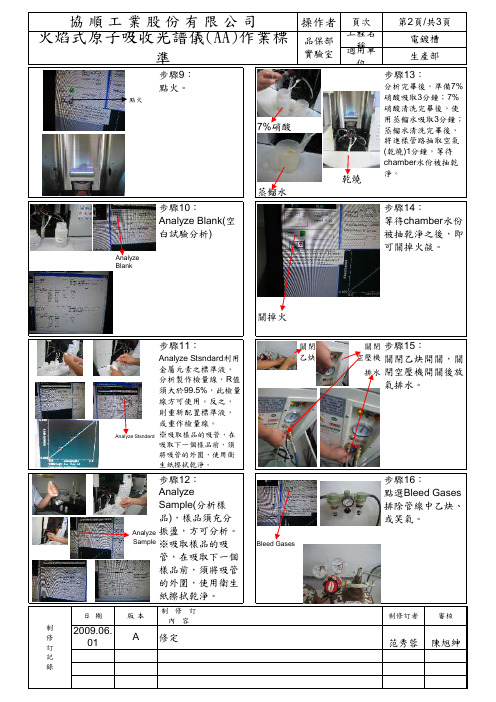 火焰式原子吸收光谱仪(AA)作业标准