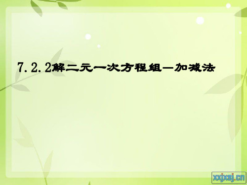 解二元一次方程组加减法