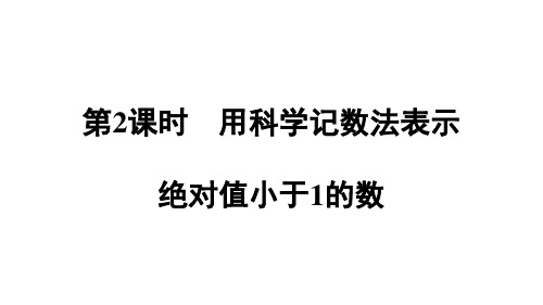 人教版八年级上册数学作业课件 第十五章 分式 第2课时 用科学记数法表示绝对值小于1的数