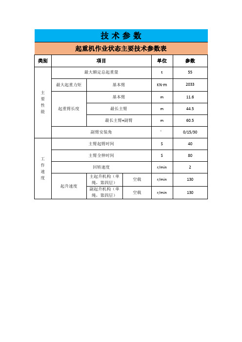 55t吊车参数